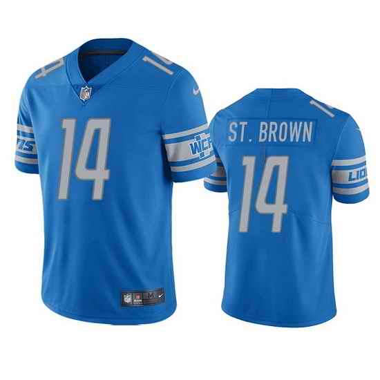 Men Detroit Lions #14 Mon Ra St Brown Blue Vapor Untouchable Limited Stitched jersey->dallas cowboys->NFL Jersey