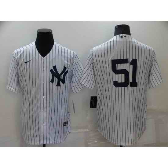 Men New York Yankees #51 Bernie Williams White Cool Base Stitched Baseball jersey->new york yankees->MLB Jersey