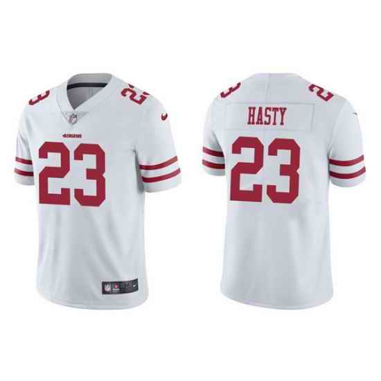 Men San Francisco 49ers #23 JaMycal Hasty 2021 White Vapor Untouchable Limited Stitched Jersey->tampa bay buccaneers->NFL Jersey
