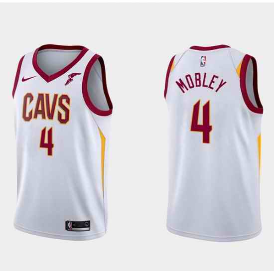 Men Cleveland Cavaliers #4 Evan Mobley White Association Edition Stitched Basketball Jersey->cleveland cavaliers->NBA Jersey