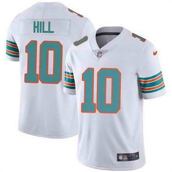 Women Miami Dolphins #10 Tyreek Hill White Vapor Untouchable Stitched Jersey->women nfl jersey->Women Jersey