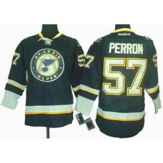 St. Louis Blues 57# David Perron DK blue Jersey->st.louis blues->NHL Jersey