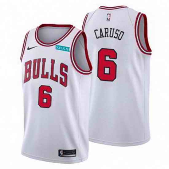 Men's Chicago Bulls #6 Alex Caruso White Edition Swingman Stitched Basketball Jersey->chicago bulls->NBA Jersey