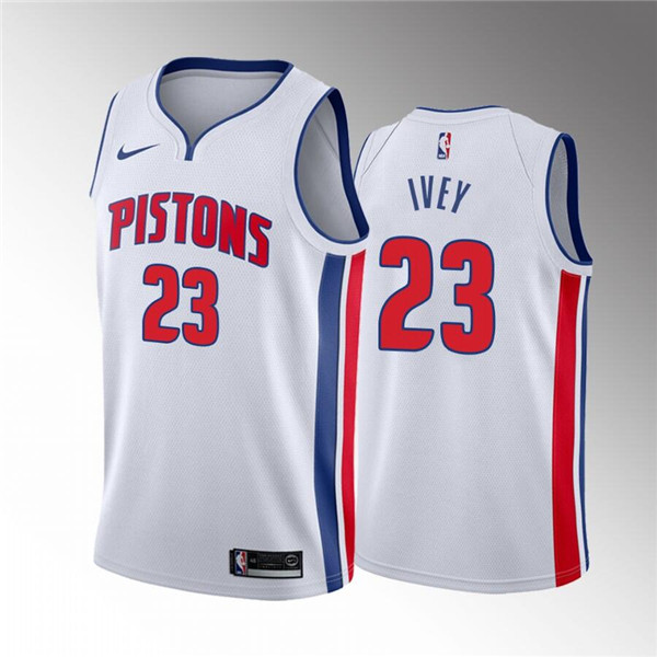 Men's Detroit Pistons #23 Jaden Ivey 2022 Draft White Basketball Stitched Jersey->golden state warriors->NBA Jersey