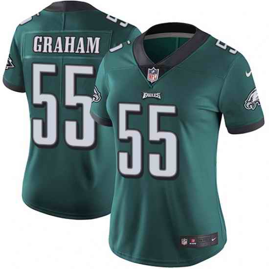 Women's Nike Philadelphia Eagles #55 Brandon Graham Midnight Green Team Color Vapor Untouchable Limited Player NFL Jersey->women nfl jersey->Women Jersey