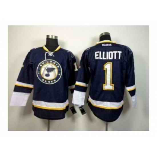 NHL Jerseys St. Louis Blues #1 Elliott dk.blue[elliott]->st.louis blues->NHL Jersey