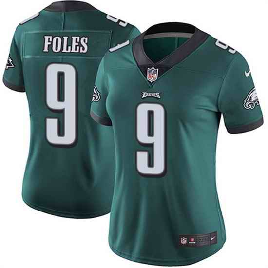 Women Philadelphia Eagles #9 Nick Foles Green Vapor Untouchable Limited Stitched Football Jersey->women nfl jersey->Women Jersey