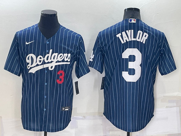 Men's Los Angeles Dodgers #3 Chris Taylor Navy Cool Base Stitched Baseball Jersey->los angeles dodgers->MLB Jersey