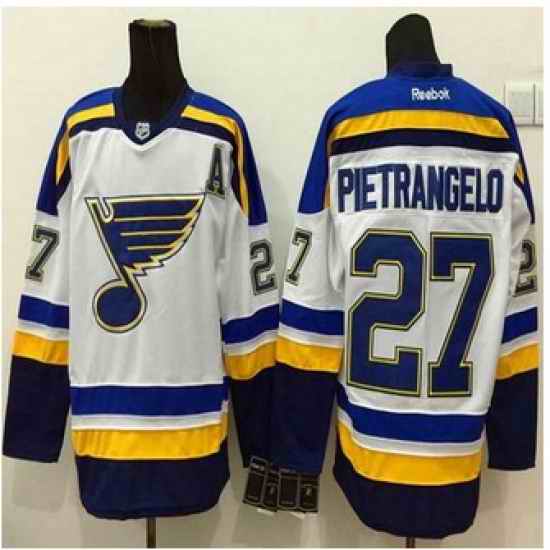 St Louis Blues #27 Alex Pietrangelo White New Road Stitched NHL Jersey->st.louis blues->NHL Jersey