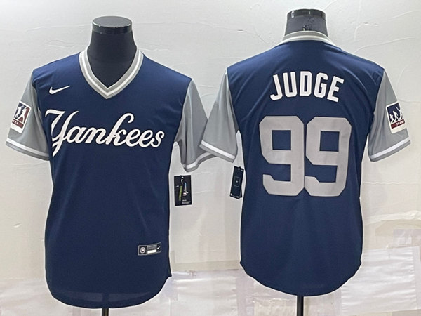 Men's New York Yankees #99 Aaron Judge Navy Stitched Baseball Jersey->new york yankees->MLB Jersey