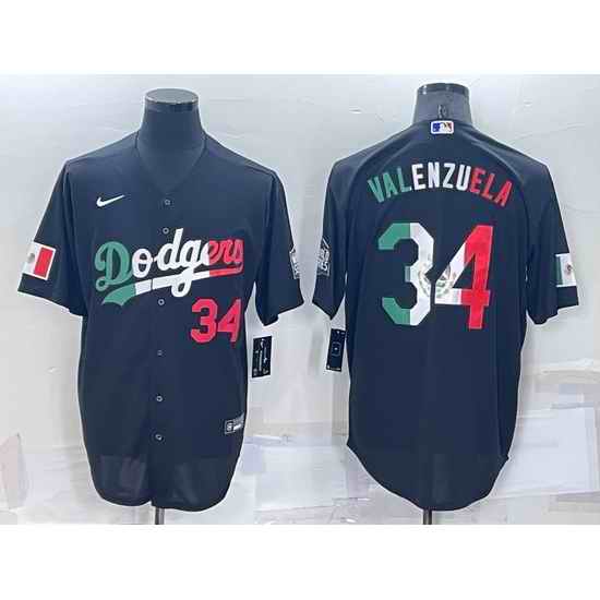 Men Los Angeles Dodgers #34 Toro Valenzuela Black Mexico Cool Base Stitched Baseball Jersey->los angeles dodgers->MLB Jersey
