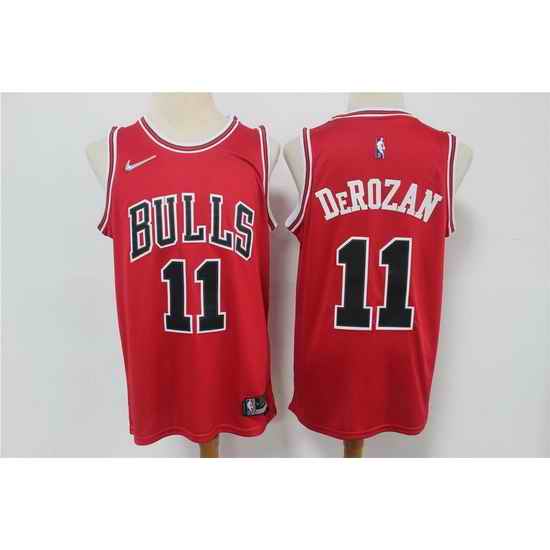 Men Chicago Bulls #11 DeMar DeRozan Red Nike Diamond 75th Anniversary Swingman Jersey->chicago bulls->NBA Jersey