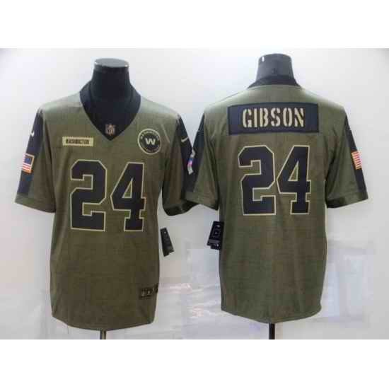 Men's San Francisco 49ers #24 Team Antonio Gibson Nike Olive 2021 Salute To Service Limited Player Jersey->pittsburgh steelers->NFL Jersey
