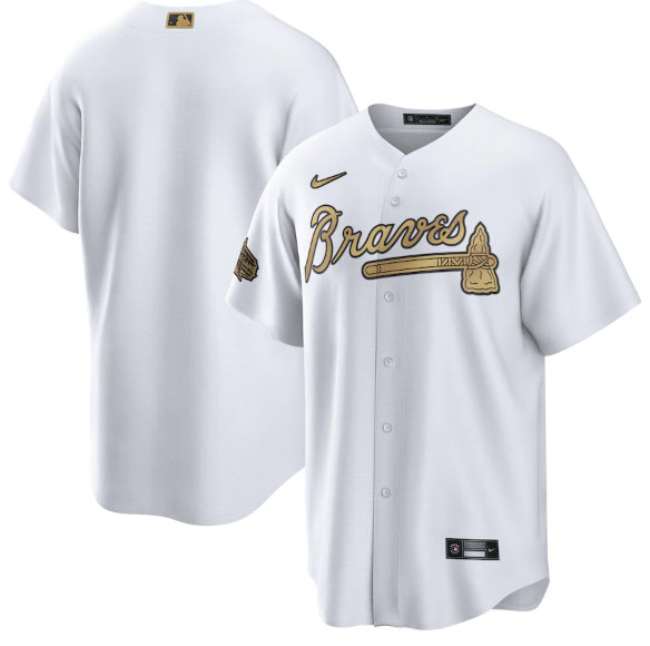 Men's Atlanta Braves Blank White 2022 All-Star Cool Base Stitched Baseball Jersey->atlanta braves->MLB Jersey