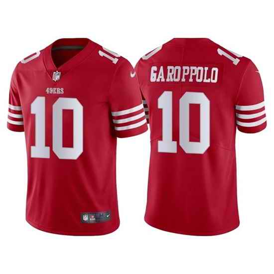 Men San Francisco 49ers #10 Jimmy Garoppolo 2022 New Scarlet Vapor Untouchable Stitched Football Jersey->san francisco 49ers->NFL Jersey