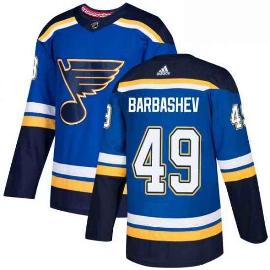 Mens Adidas St Louis Blues #49 Ivan Barbashev Premier Royal Blue Home NHL Jersey->st.louis blues->NHL Jersey