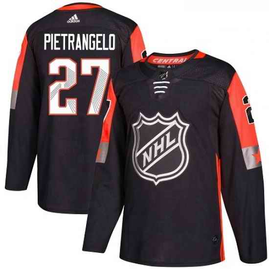 Youth Adidas St Louis Blues #27 Alex Pietrangelo Authentic Black 2018 All Star Central Division NHL Jersey->youth nhl jersey->Youth Jersey