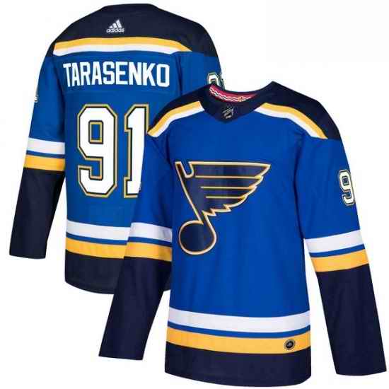 Mens Adidas St Louis Blues #91 Vladimir Tarasenko Premier Royal Blue Home NHL Jersey->st.louis blues->NHL Jersey
