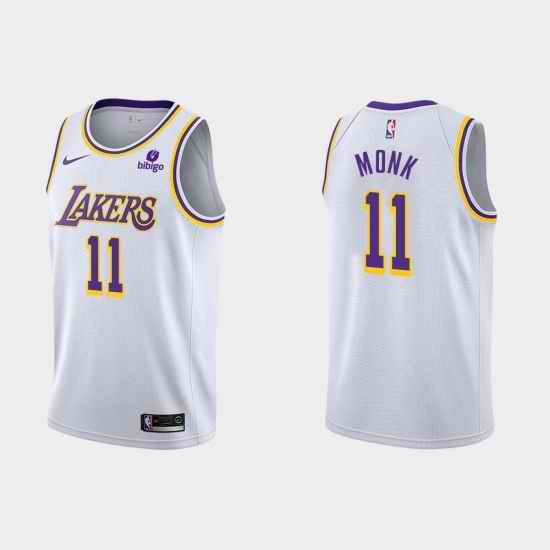 Men Los Angeles Lakers #11 Malik Monk White Stitched Jersey->los angeles lakers->NBA Jersey