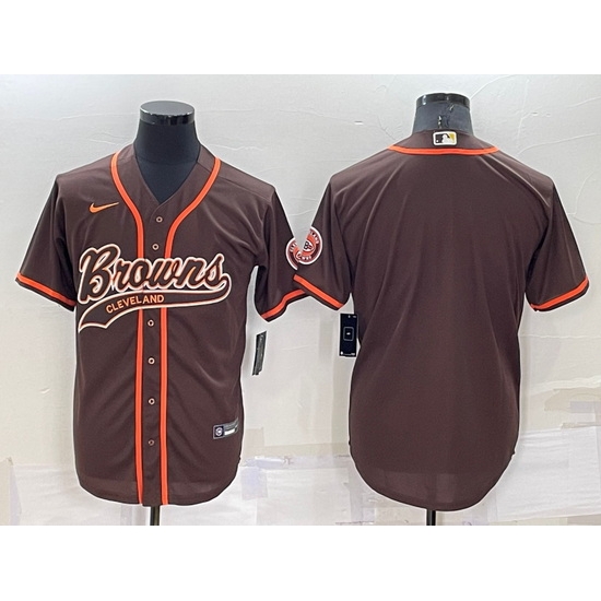 Men Cleveland Browns Blank Brown Stitched Jersey->chicago bears->NFL Jersey