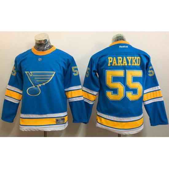 Blues #55 Colton Parayko Light Blue 2017 Winter Classic Stitched Youth NHL Jersey->youth nhl jersey->Youth Jersey