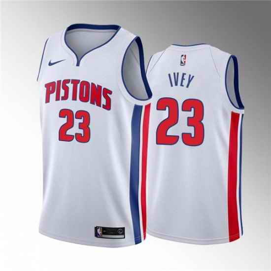 Men's Detroit Pistons #23 Jaden Ivey 2020-21 White Association Edition Stitched Jersey->golden state warriors->NBA Jersey