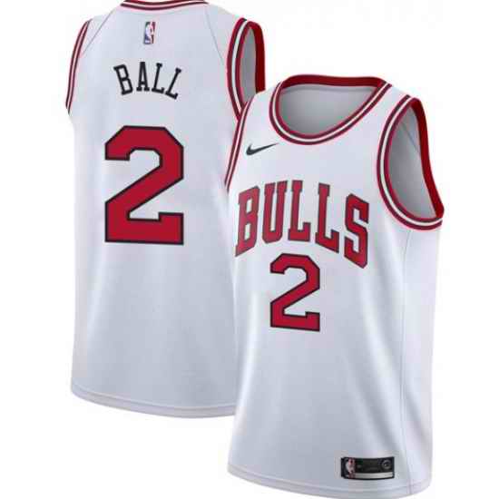 Men Chicago Bulls #2 Lonzo Ball Jersey White_ u526F u672C->chicago bulls->NBA Jersey