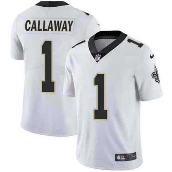 Men New Orleans Saints #1 Marquez Callaway 2021 White Vapor Untouchable Limited->new orleans saints->NFL Jersey