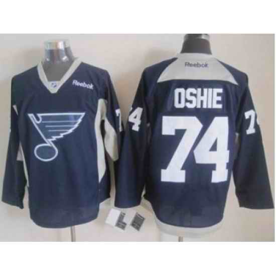 St.Louis Blues #74 T.J Oshie Navy Blue Practice Stitched NHL Jersey->st.louis blues->NHL Jersey