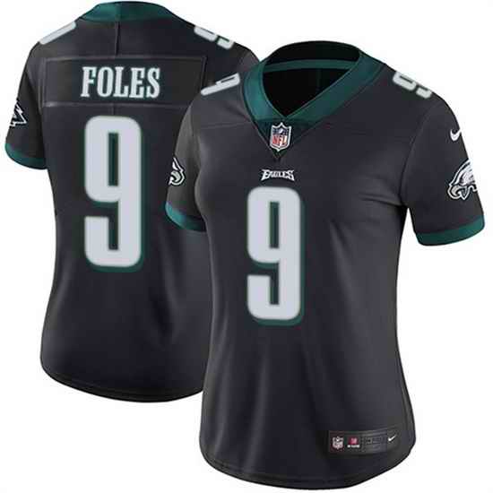 Women Philadelphia Eagles #9 Nick Foles Black Vapor Untouchable Limited Stitched Football Jersey->women nfl jersey->Women Jersey