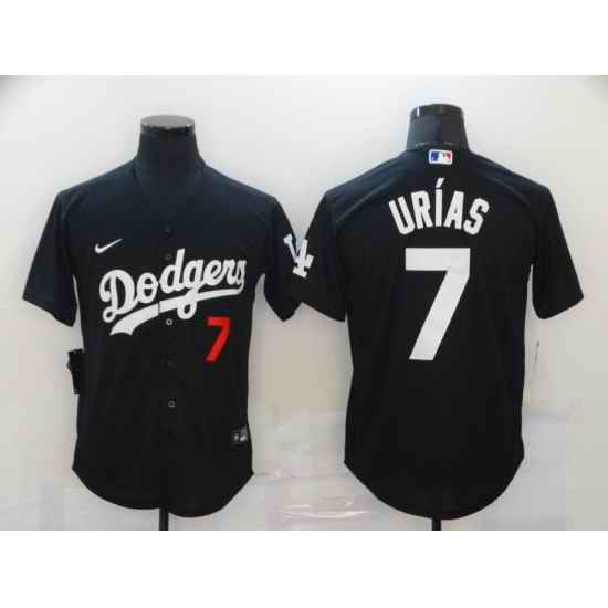 Youth Los Angeles Dodgers #7 Julio Urias Black 2020 Nike Cool Base Jersey->youth mlb jersey->Youth Jersey