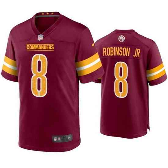 Men Washington Commanders #8 Brian Robinson Jr  2022 Burgundy Game Stitched Jersey->washington commanders->NFL Jersey