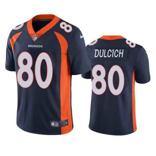 Men Denver Broncos #80 Greg Dulcich Navy Vapor Untouchable Stitched Jersey->dallas cowboys->NFL Jersey