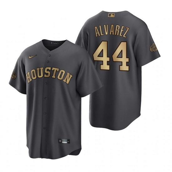 Men Houston Astros #44 Yordan Alvarez 2022 All Star Charcoal Cool Base Stitched Baseball Jersey->houston astros->MLB Jersey
