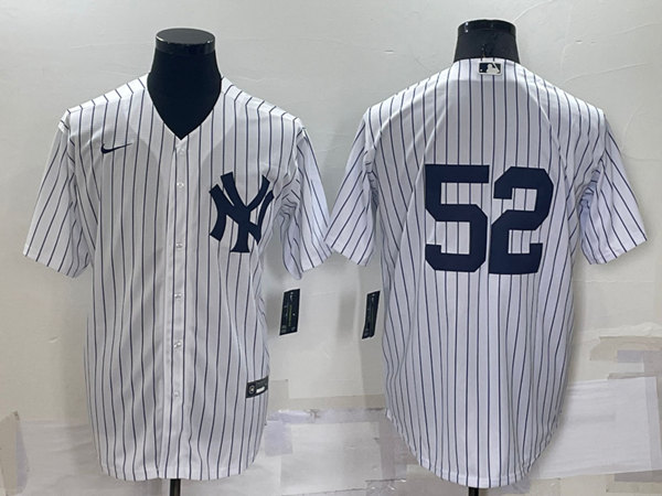 Men's New York Yankees #52 C.C. Sabathia White Cool Base Stitched Jersey->new york yankees->MLB Jersey