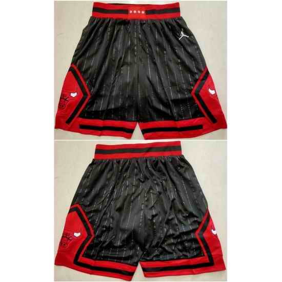 Men Chicago Bulls Black Mitchell Ness Shorts Run Small 1->->