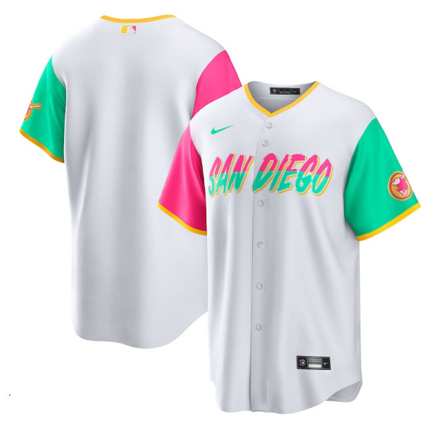 Men's San Diego Padres Blank White 2022 City Connect Cool Base Stitched Jersey->san diego padres->MLB Jersey