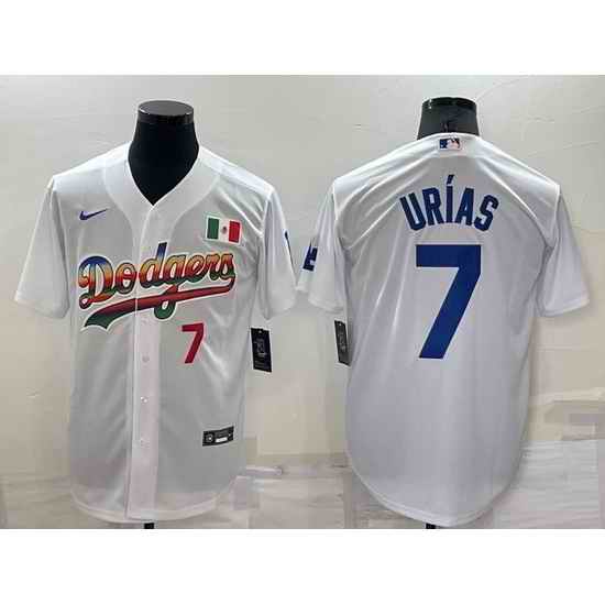 Youth Los Angeles Dodgers #7 Julio Urias White Cool Base Stitched Baseball Jersey->youth mlb jersey->Youth Jersey