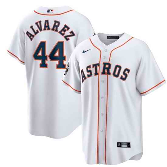 Men Houston Astros #44 Yordan Alvarez White 2022 World Series Home Stitched Baseball Jersey->houston astros->MLB Jersey
