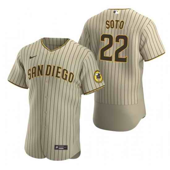 Men San Diego Padres #22 Juan Soto Tan Flex Base Stitched Baseball Jersey->san diego padres->MLB Jersey