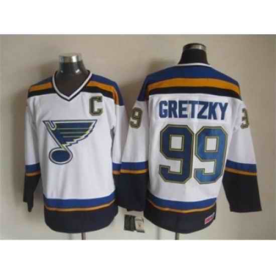 NHL St.Louis Blues #99 Gretzky white jerseys->st.louis blues->NHL Jersey