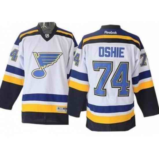 St. Louis Blues #74 T.J Oshie White Road Stitched NHL Jersey->st.louis blues->NHL Jersey