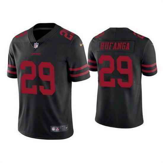 Women NFL San Francisco 49ers #29 Talanoa Hufanga Black Vapor Untouchable Limited Stitched Jersey->women nfl jersey->Women Jersey