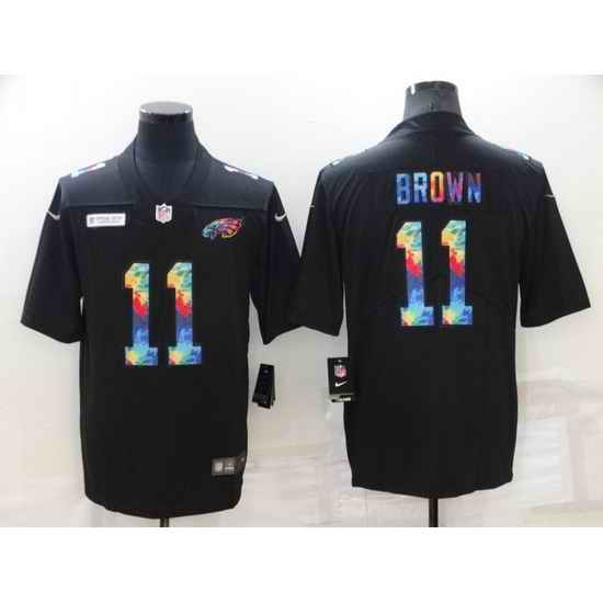 Men Philadelphia Eagles #11 A J Brown Black Crucial Catch Limited Stitched Jerse->philadelphia eagles->NFL Jersey