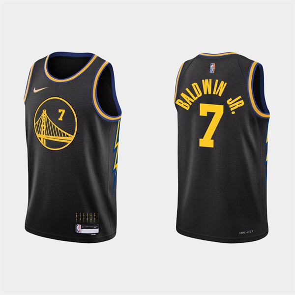 Men's Golden State Warriors #7 Patrick Baldwin Jr. 2022 Black Stitched Basketball Jersey->golden state warriors->NBA Jersey