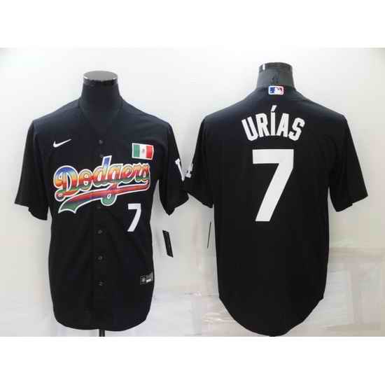 Men Los Angeles Dodgers #7 Julio Urias Black Stitched Baseball jersey->los angeles dodgers->MLB Jersey
