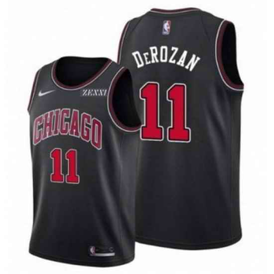 Men's Chicago Bulls #11 DeMar DeRozan Black Edition Swingman Stitched Basketball Jersey->cleveland cavaliers->NBA Jersey