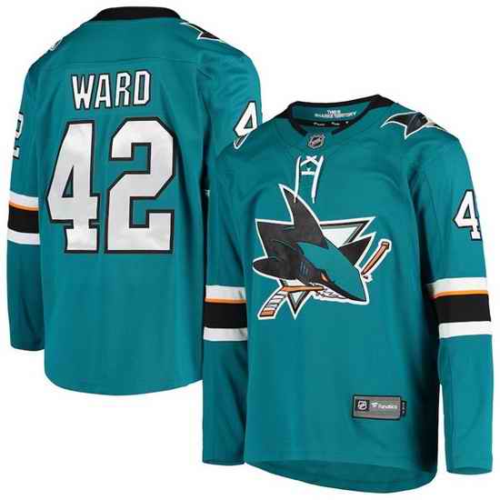 Men San Jose Sharks #42 Joel Ward Teal Stitched jersey->pittsburgh penguins->NHL Jersey