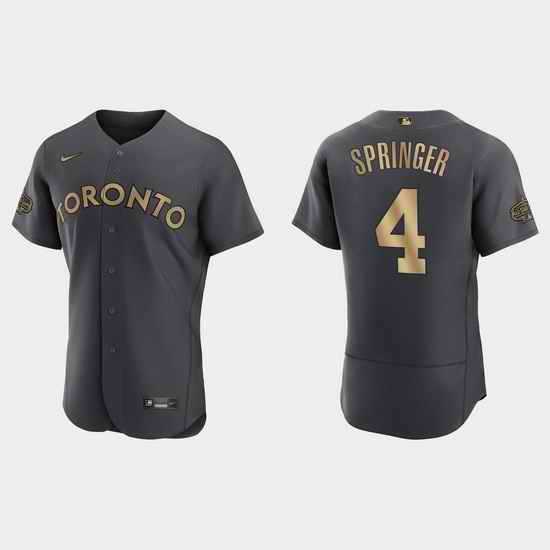 Men George Springer Toronto Blue Jays 2022 Mlb All Star Game Authentic Charcoal Jersey->2022 all star->MLB Jersey