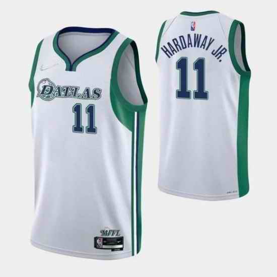 Men Dallas Mavericks #11 Tim Hardaway Jr  2021 22 White City Edition Stitched Jersey->cleveland cavaliers->NBA Jersey
